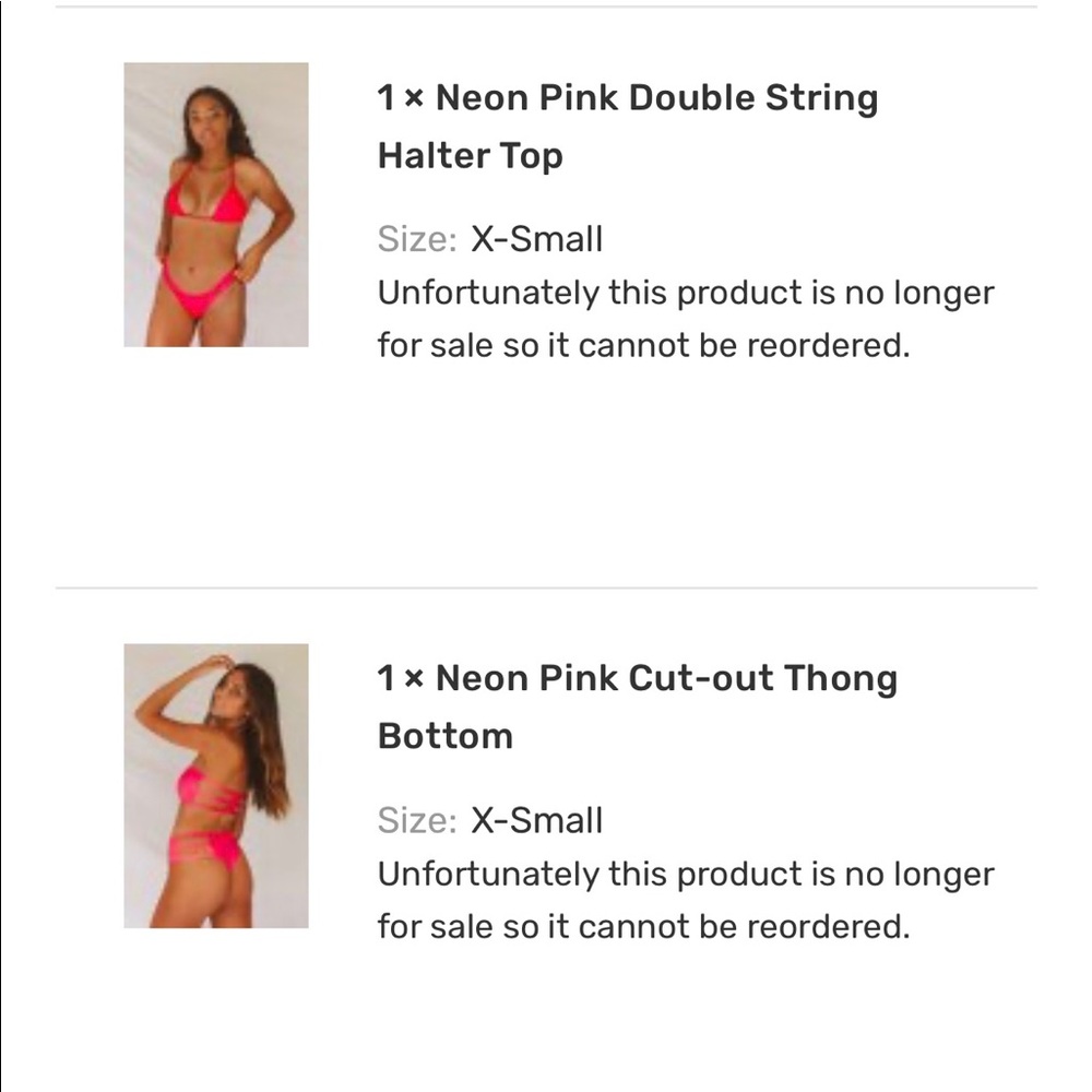 San Lorenzo Pink String Halter Top & Thong Bottom